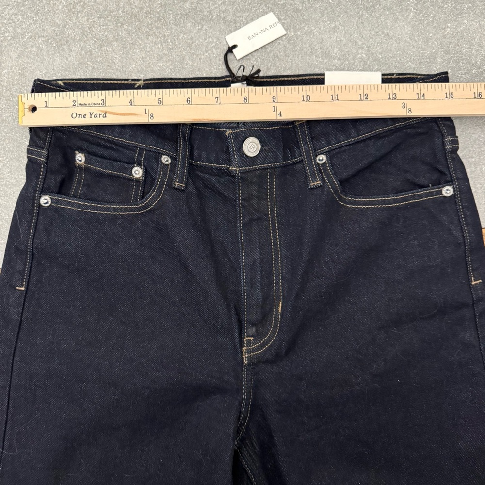 Banana Republic The Icon Classic Wide-Leg Jeans Dark Indigo Size 28L (6 US) - Picture 8 of 12